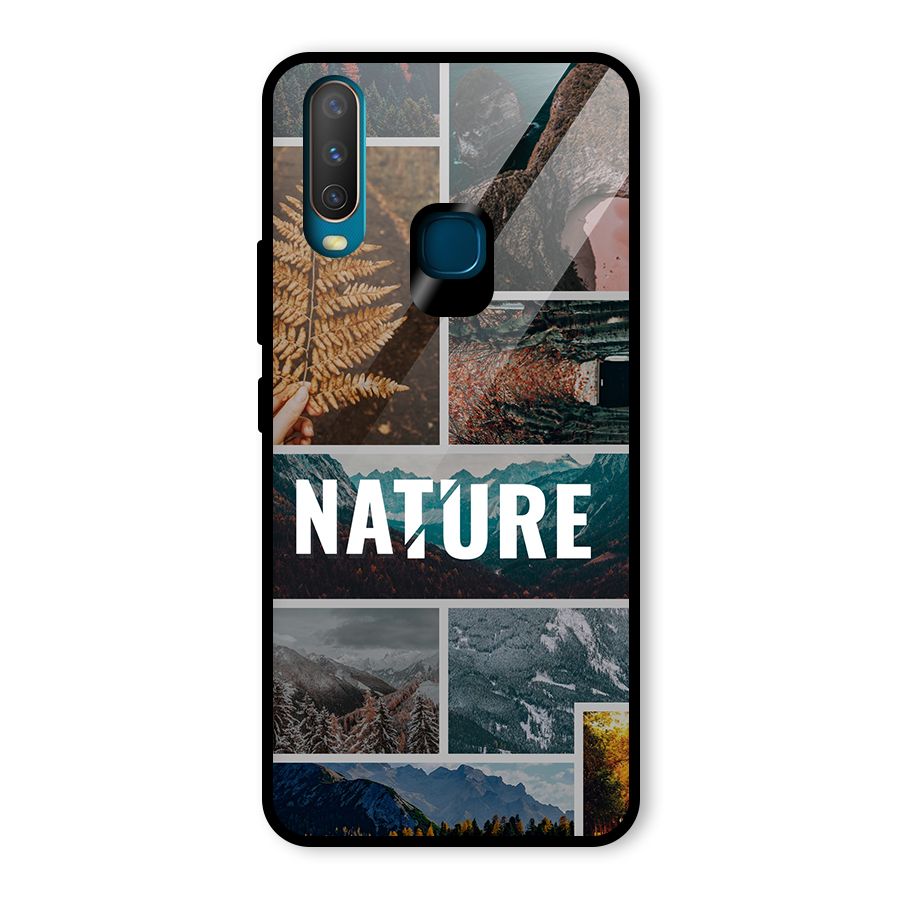 Nature Travel Glass Back Case for Vivo Y15