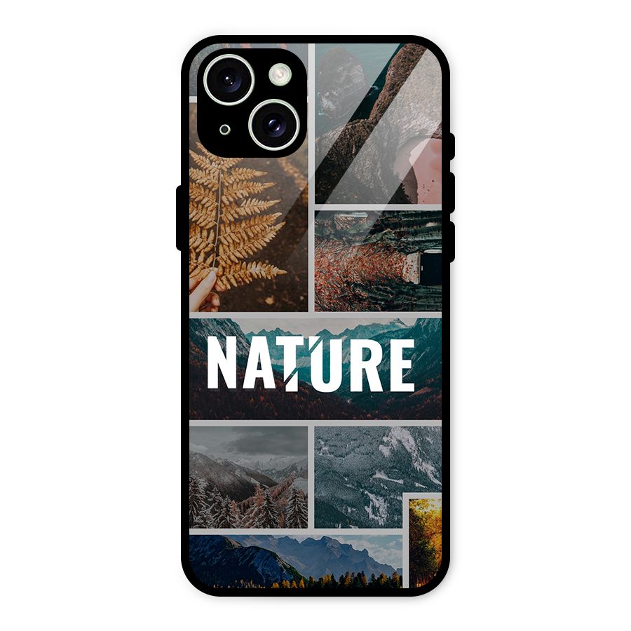 Nature Travel Glass Back Case for iPhone 15 Plus