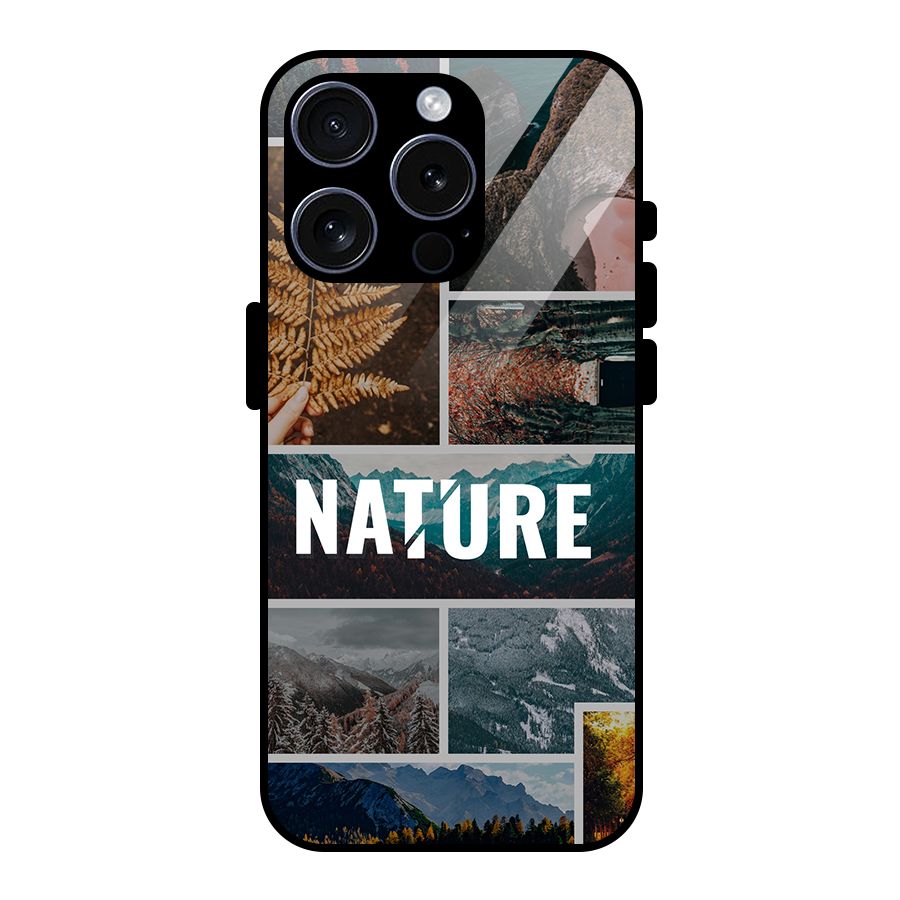 Nature Travel Glass Back Case for iPhone 15 Pro