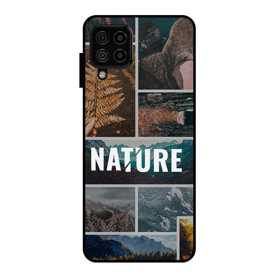 Nature Travel Metal Back Case for Galaxy A22 4G