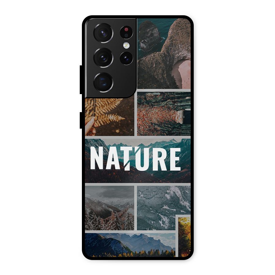 Nature Travel Metal Back Case for Galaxy S21 Ultra 5G