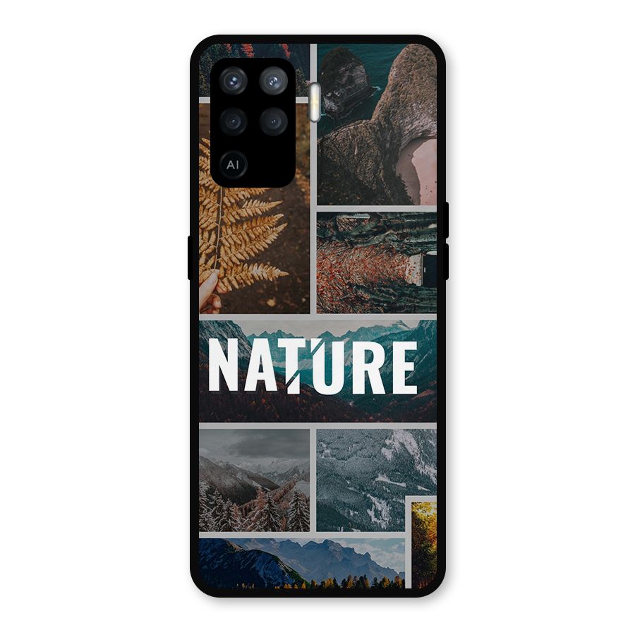 Nature Travel Metal Back Case for Oppo F19 Pro