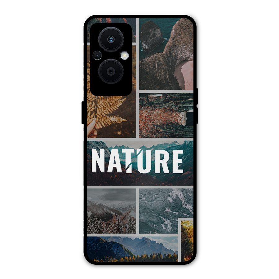 Nature Travel Metal Back Case for Oppo F21 Pro 5G