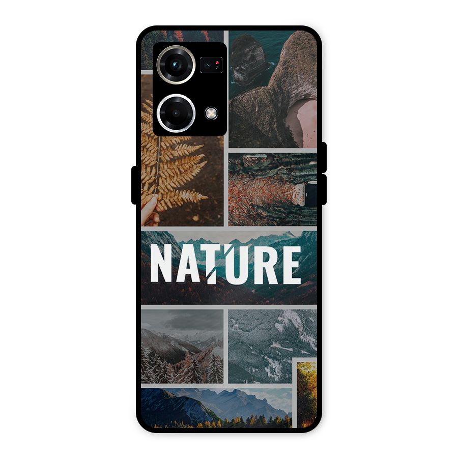Nature Travel Metal Back Case for Oppo F21s Pro 4G