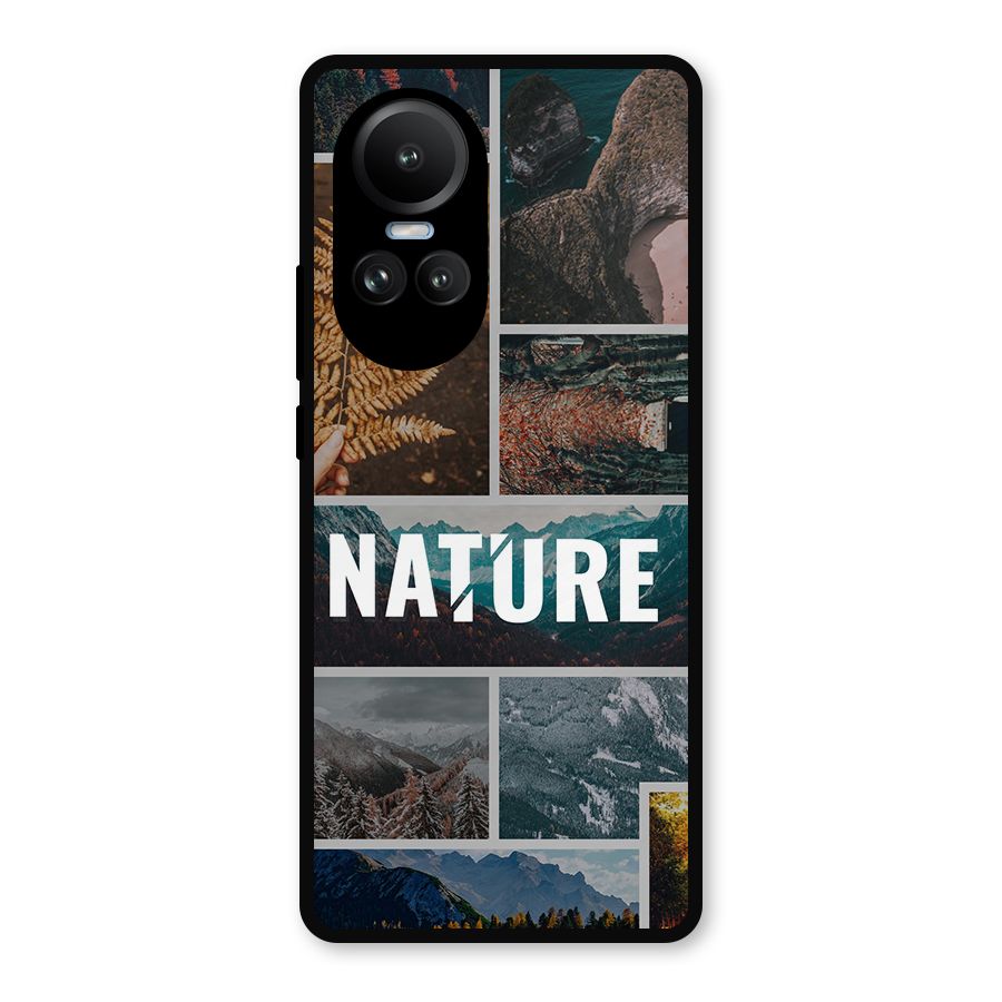 Nature Travel Metal Back Case for Oppo Reno10 Pro