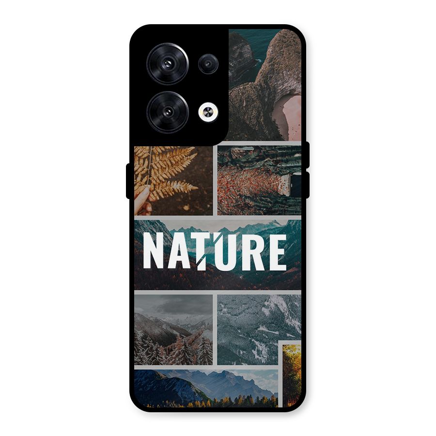 Nature Travel Metal Back Case for Oppo Reno8 5G