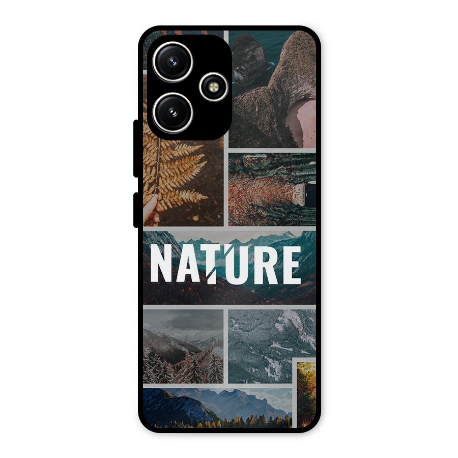 Nature Travel Metal Back Case for Poco M6 Pro