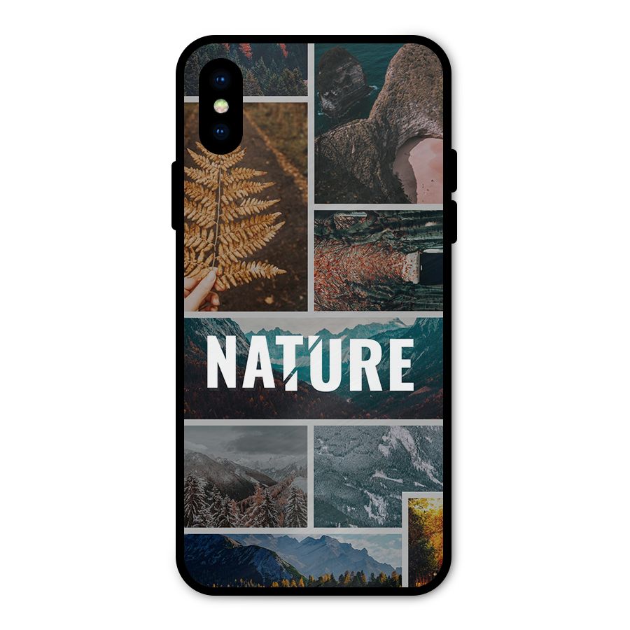 Nature Travel Metal Back Case for iPhone XS