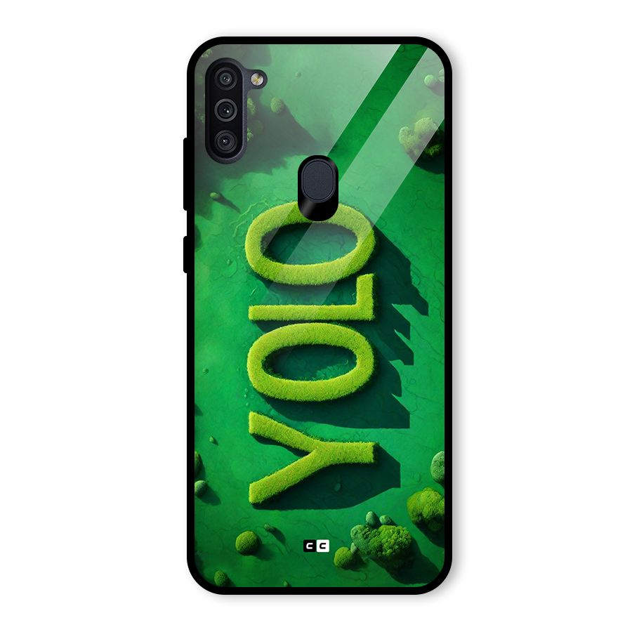 Nature Yolo Glass Back Case for Galaxy M11