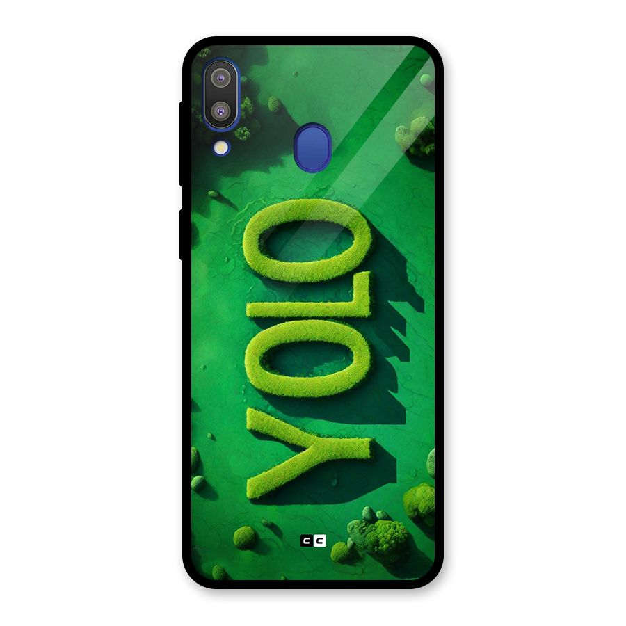Nature Yolo Glass Back Case for Galaxy M20