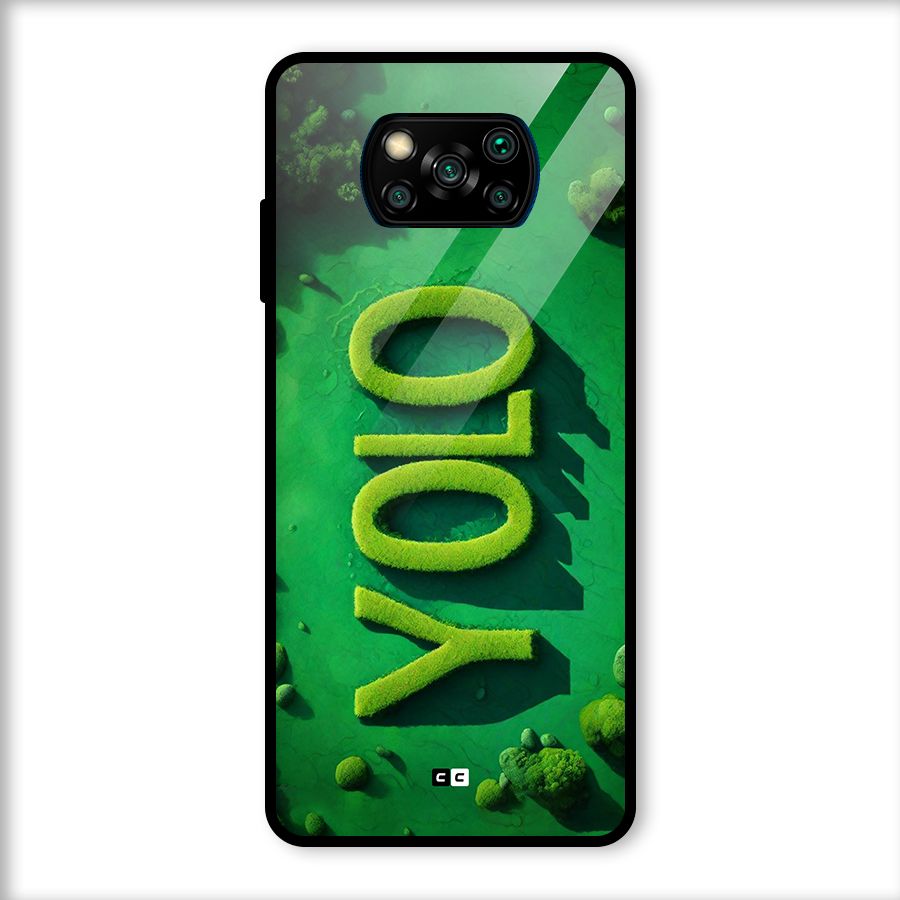 Nature Yolo Glass Back Case for Poco X3