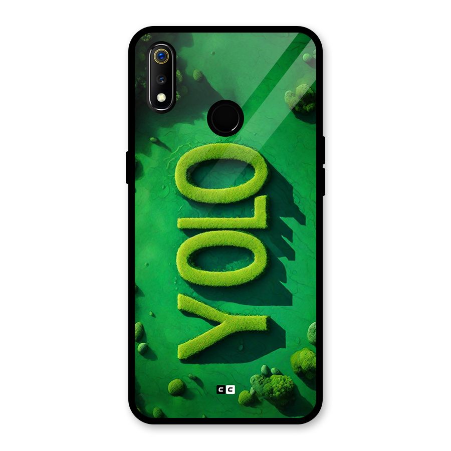 Nature Yolo Glass Back Case for Realme 3i