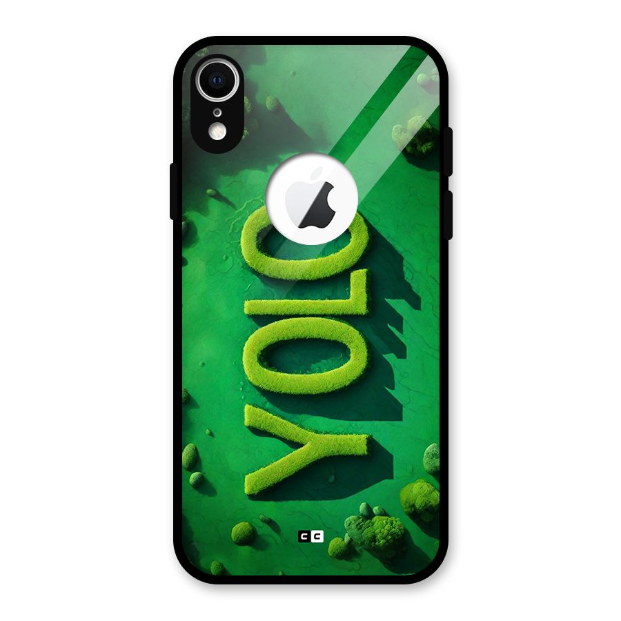 Nature Yolo Glass Back Case for iPhone XR Logo Cut