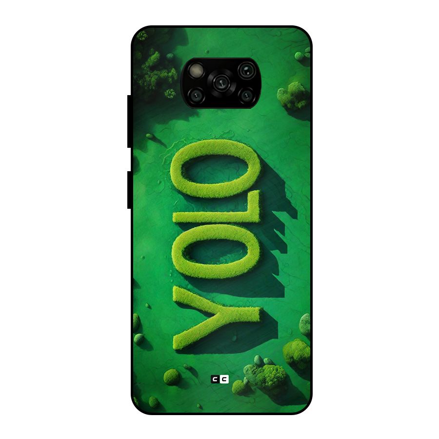 Nature Yolo Metal Back Case for Poco X3
