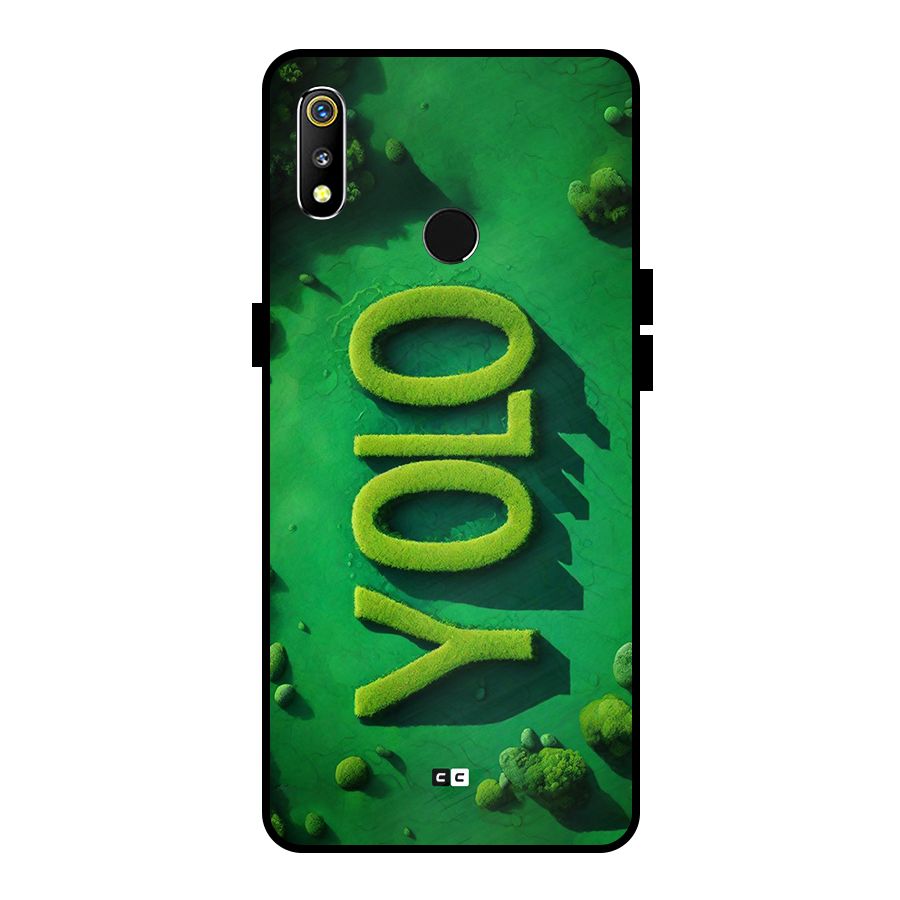 Nature Yolo Metal Back Case for Realme 3i
