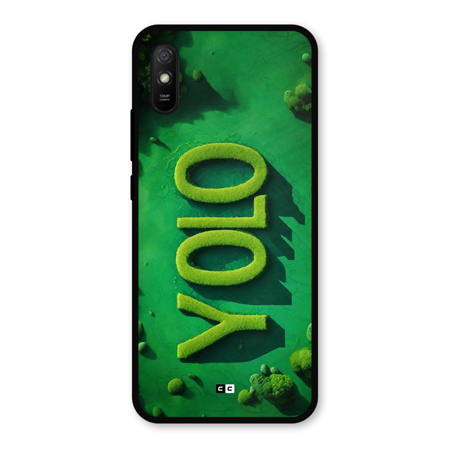 Nature Yolo Metal Back Case for Redmi 9a