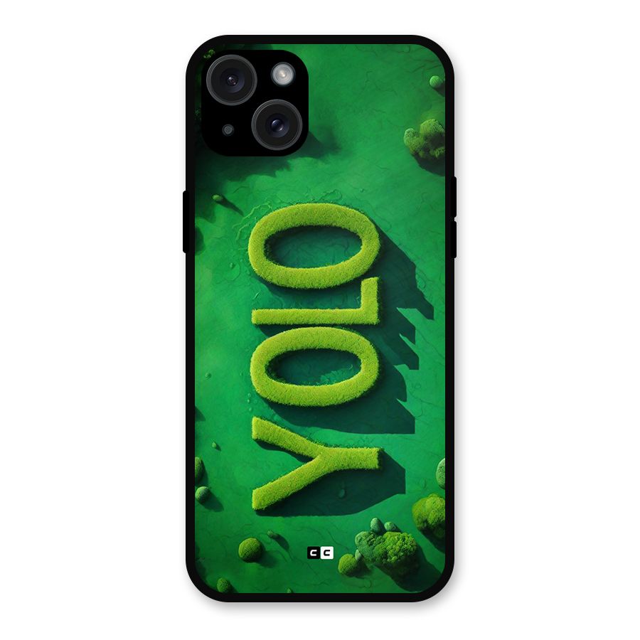 Nature Yolo Metal Back Case for iPhone 15 Plus
