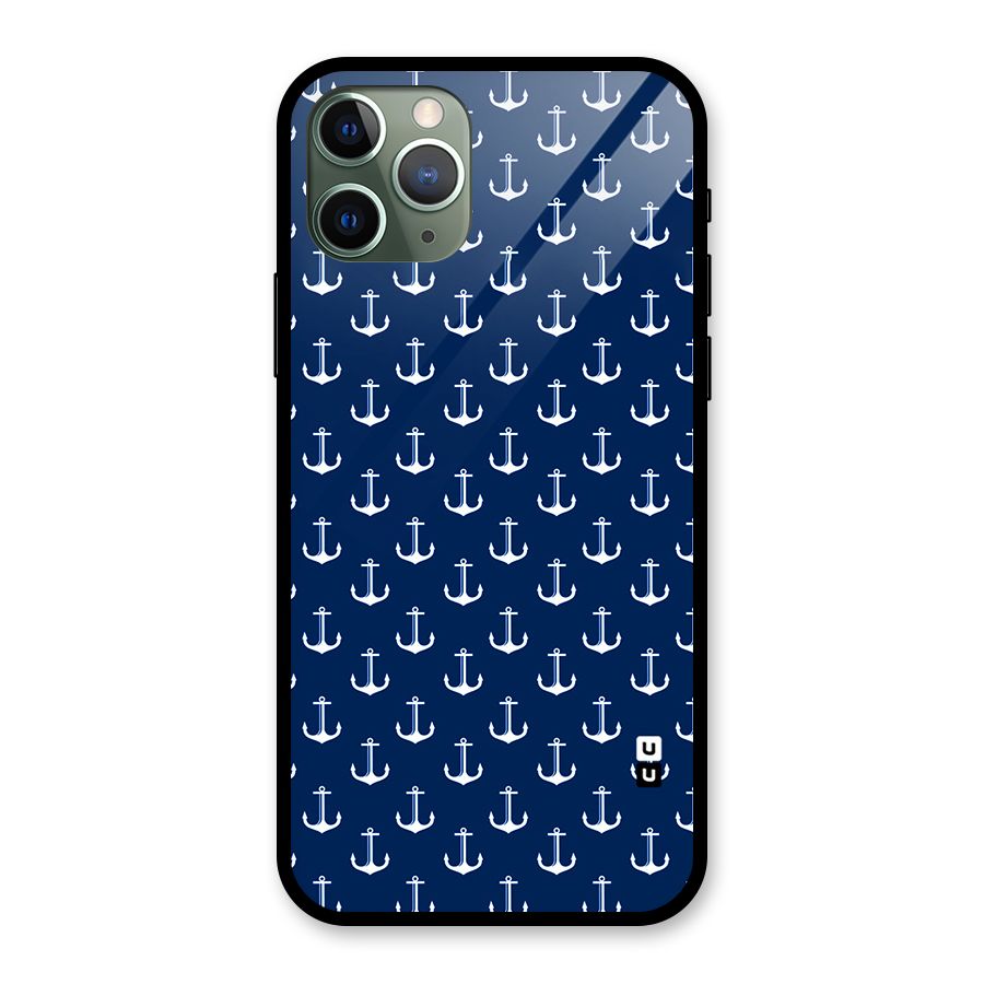 Nautical Pattern Glass Back Case for iPhone 11 Pro
