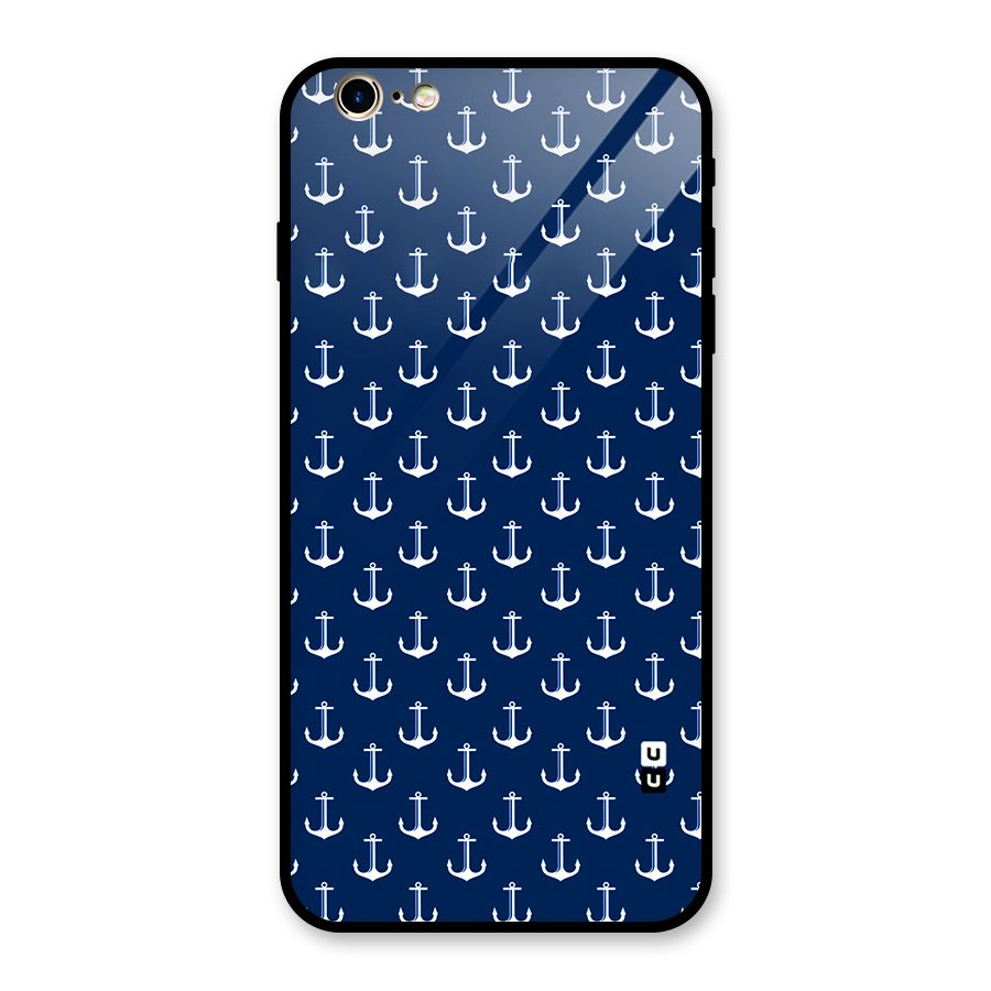 Nautical Pattern Glass Back Case for iPhone 6 Plus 6S Plus