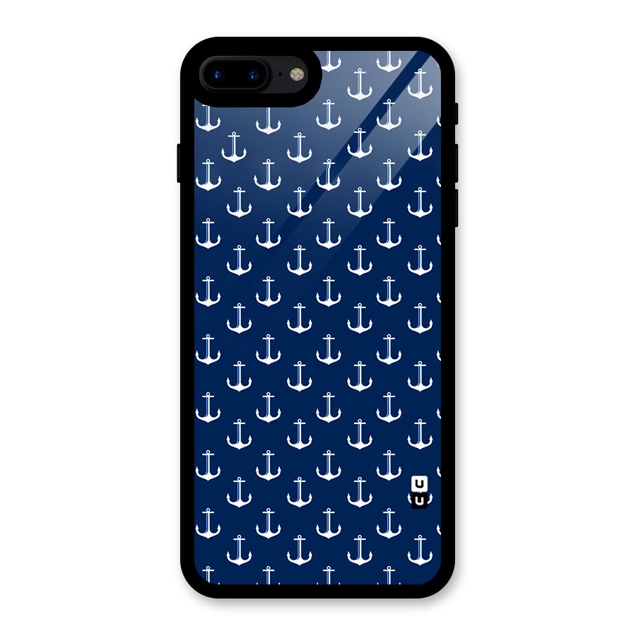 Nautical Pattern Glass Back Case for iPhone 7 Plus