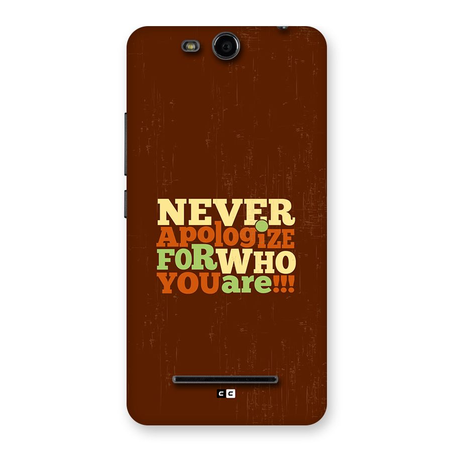 Never Apologize Back Case for Canvas Juice 3 Q392