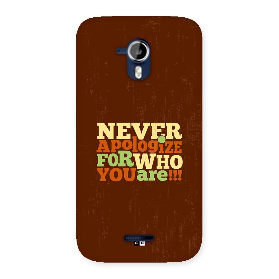 Never Apologize Back Case for Canvas Magnus A117