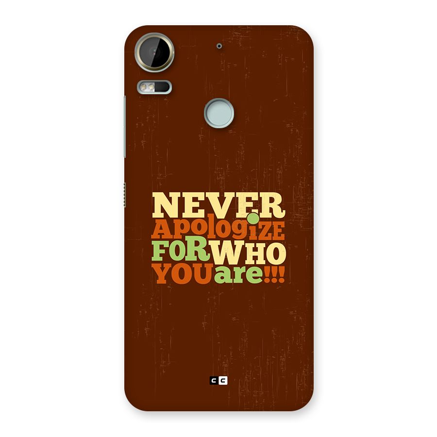 Never Apologize Back Case for Desire 10 Pro