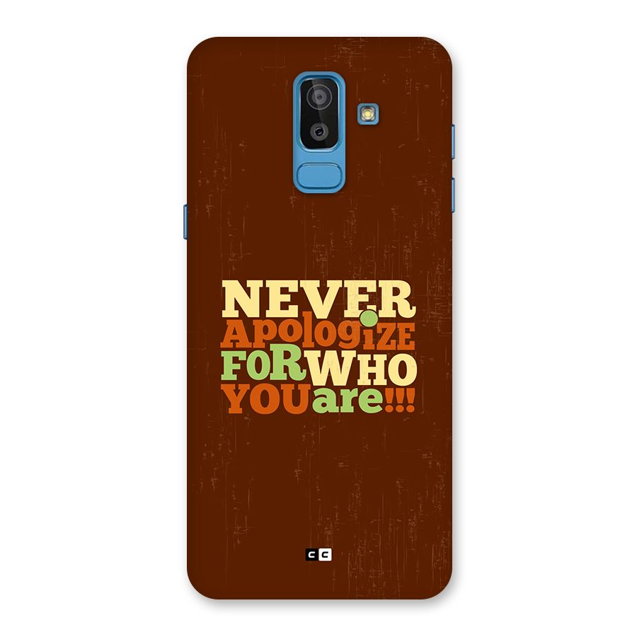 Never Apologize Back Case for Galaxy On8 (2018)