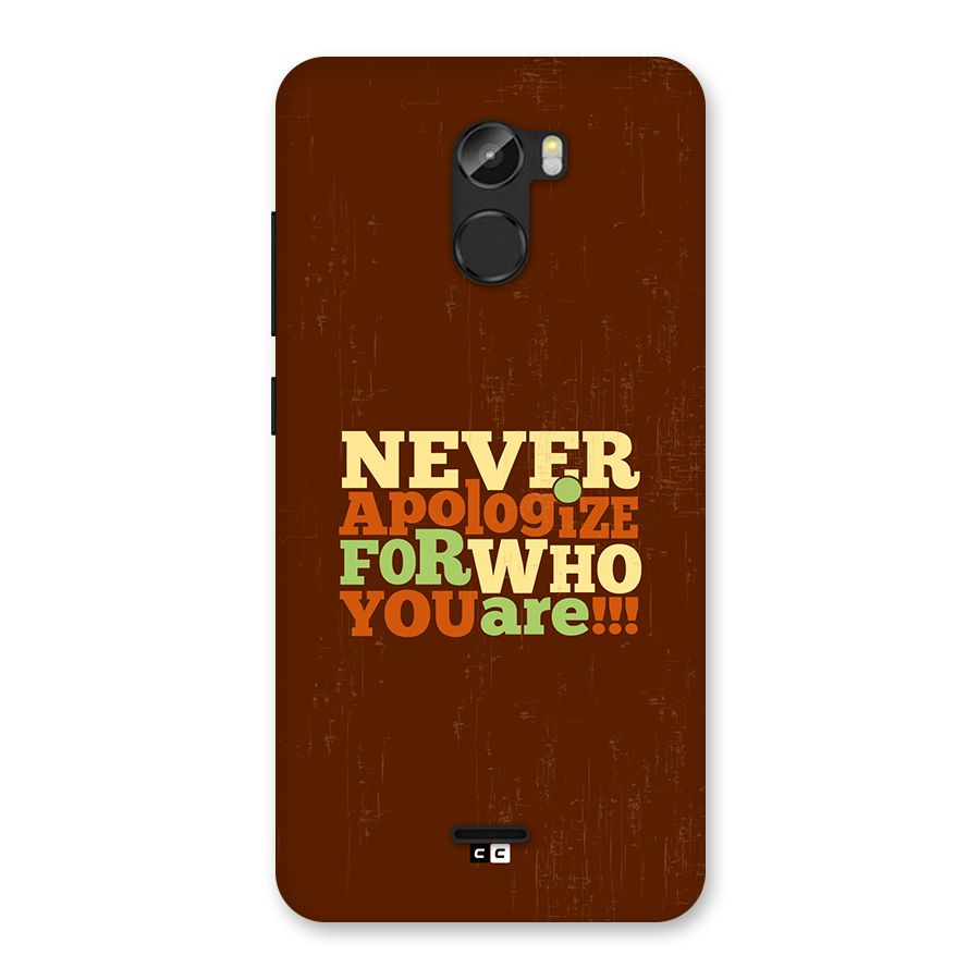 Never Apologize Back Case for Gionee X1