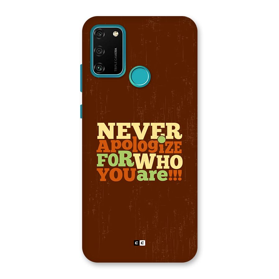 Never Apologize Back Case for Honor 9A