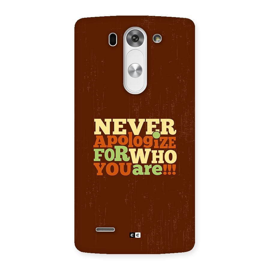 Never Apologize Back Case for LG G3 Mini