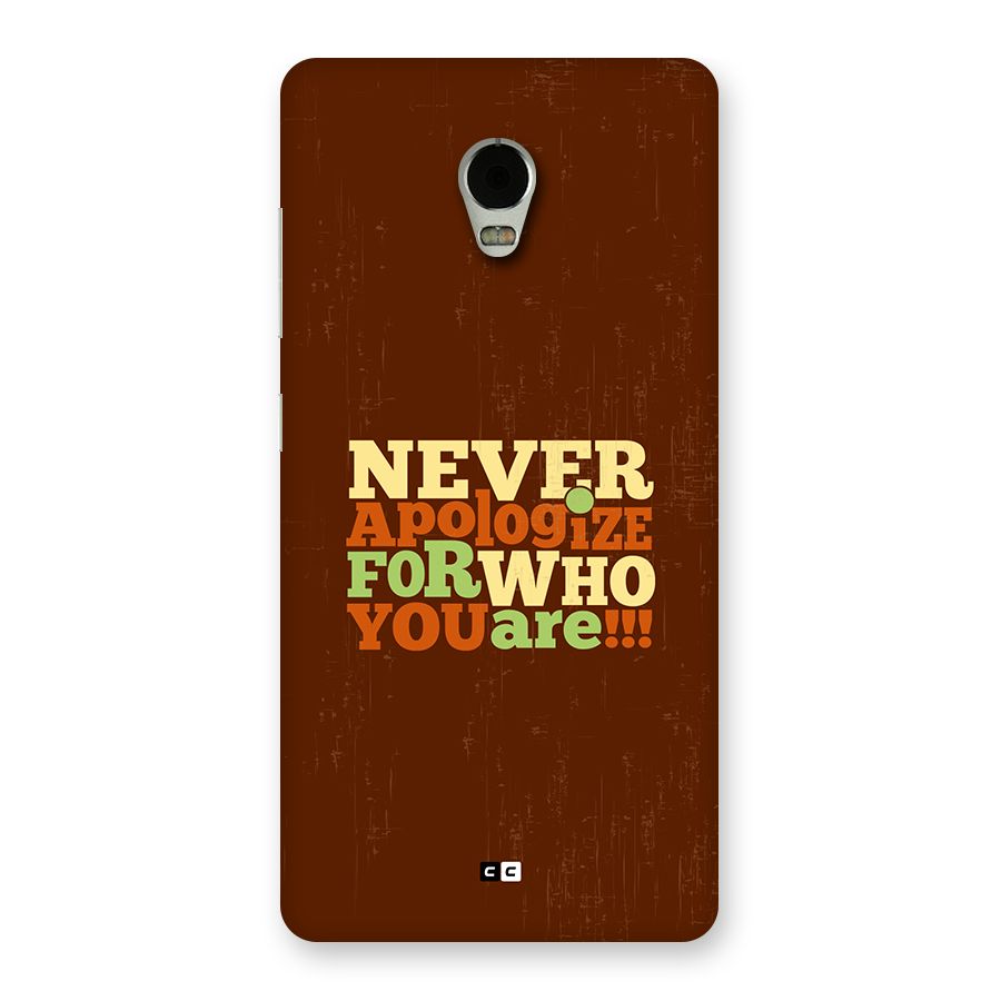 Never Apologize Back Case for Lenovo Vibe P1
