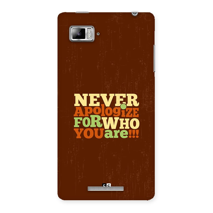 Never Apologize Back Case for Lenovo Vibe Z K910