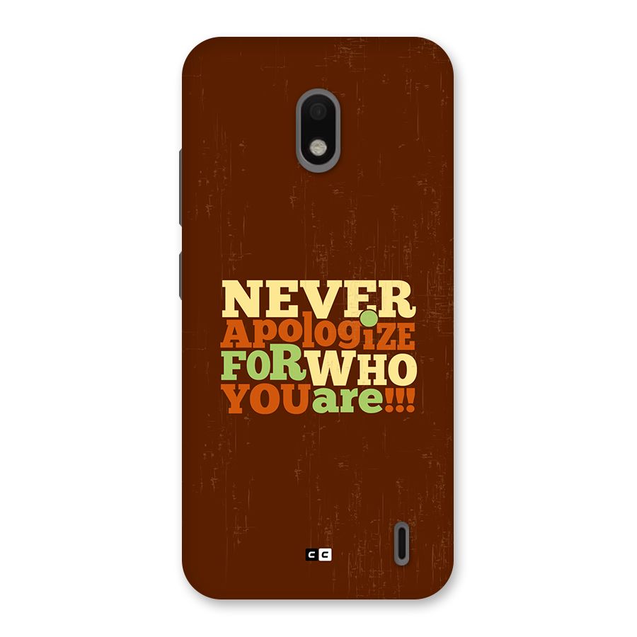 Never Apologize Back Case for Nokia 2.2