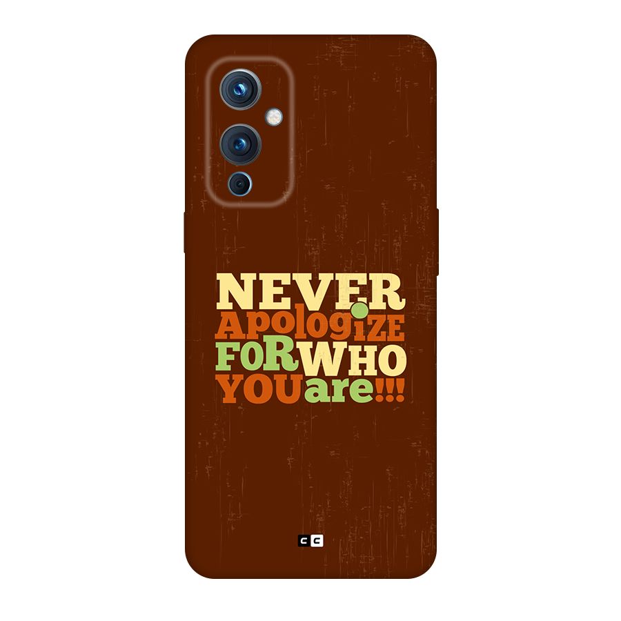 Never Apologize Back Case for OnePlus 9