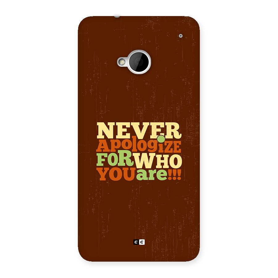 Never Apologize Back Case for One M7 (Single Sim)