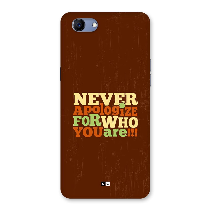 Never Apologize Back Case for Realme 1