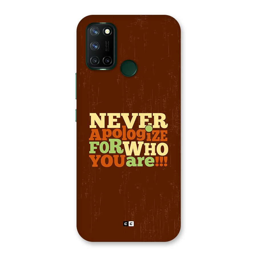 Never Apologize Back Case for Realme 7i