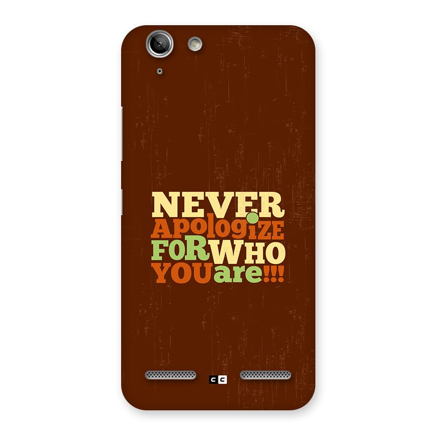 Never Apologize Back Case for Vibe K5