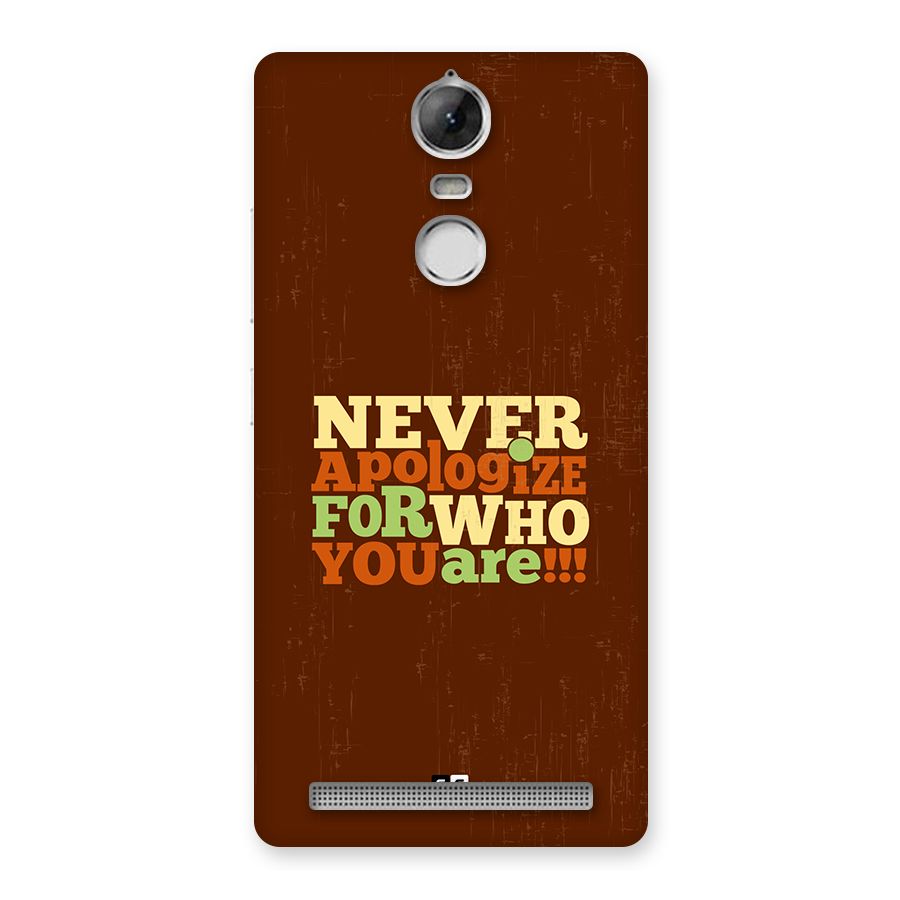 Never Apologize Back Case for Vibe K5 Note