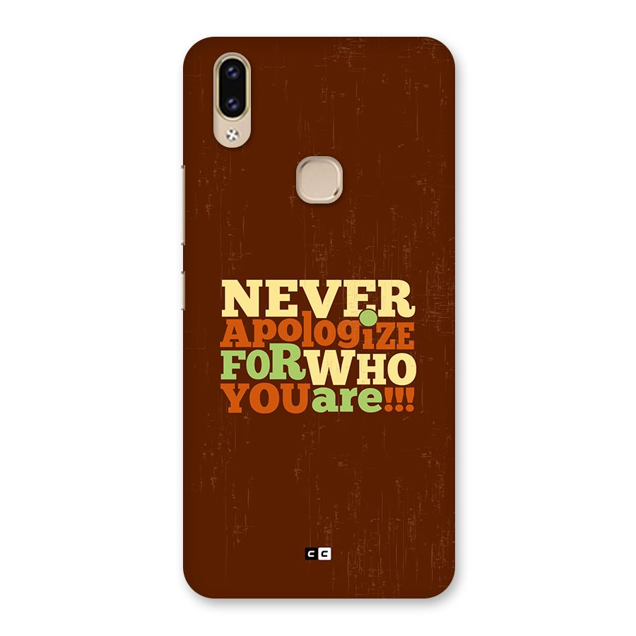Never Apologize Back Case for Vivo V9 Youth