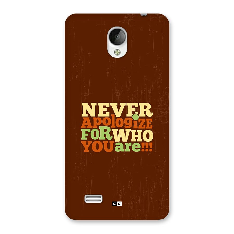 Never Apologize Back Case for Vivo Y21