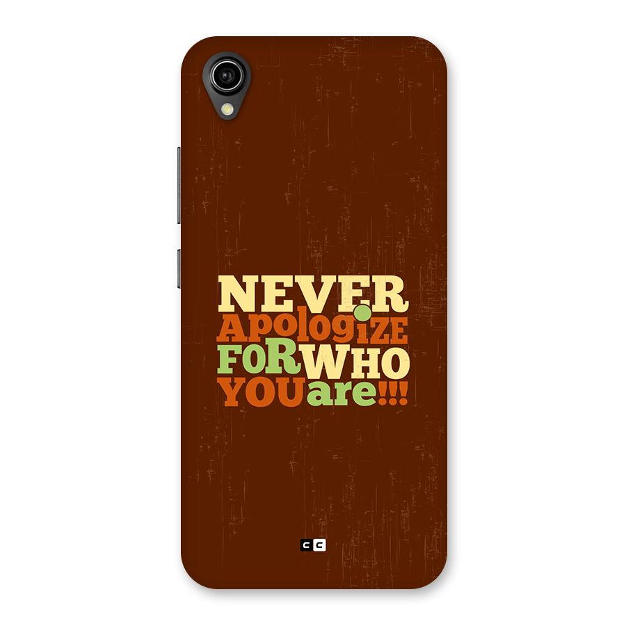 Never Apologize Back Case for Vivo Y90