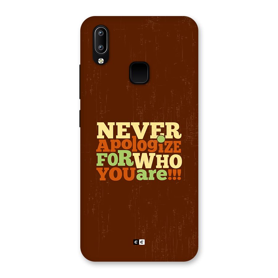 Never Apologize Back Case for Vivo Y95