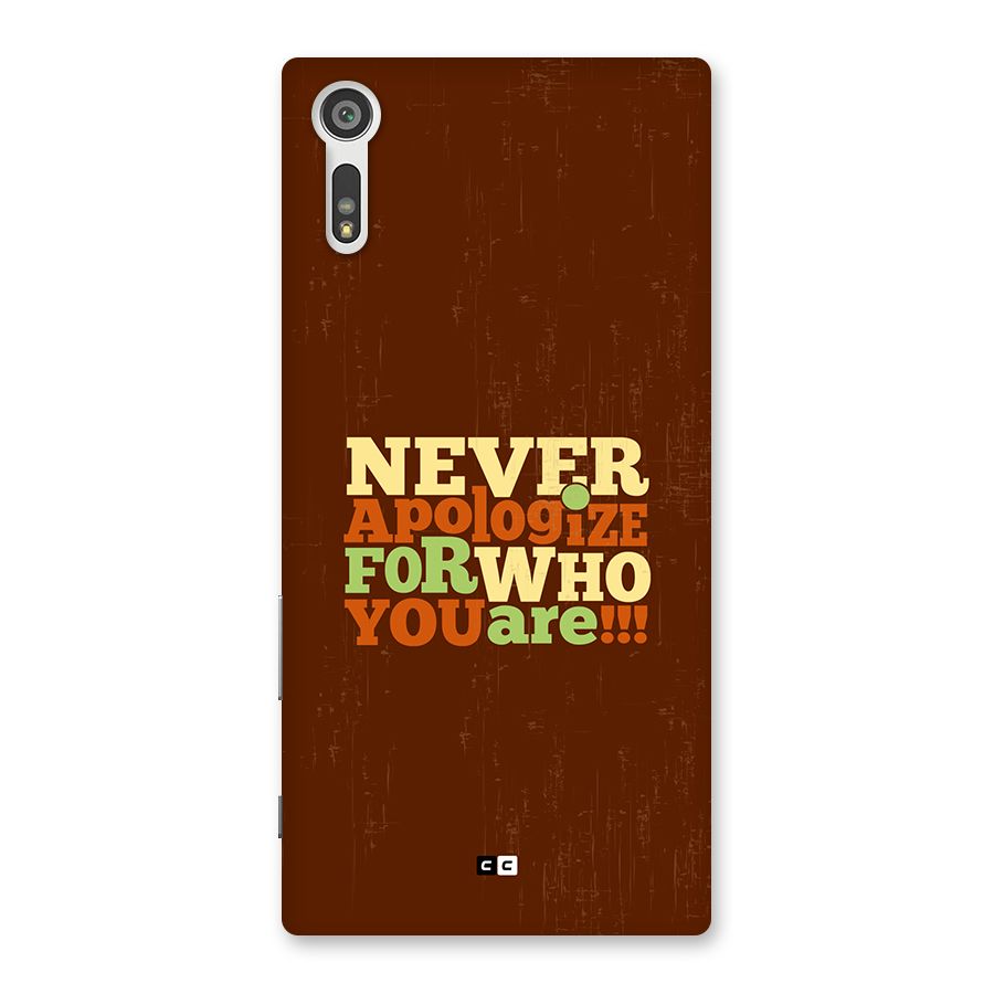 Never Apologize Back Case for Xperia XZ
