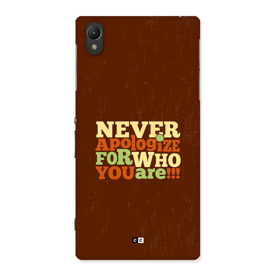 Never Apologize Back Case for Xperia Z1