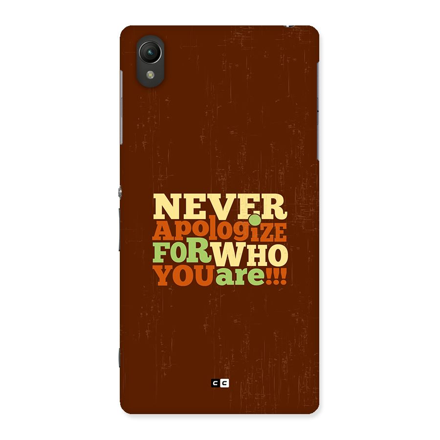 Never Apologize Back Case for Xperia Z2