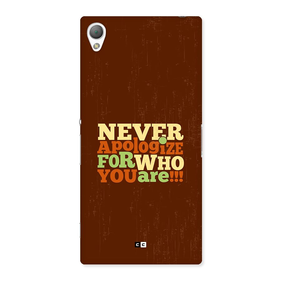 Never Apologize Back Case for Xperia Z3