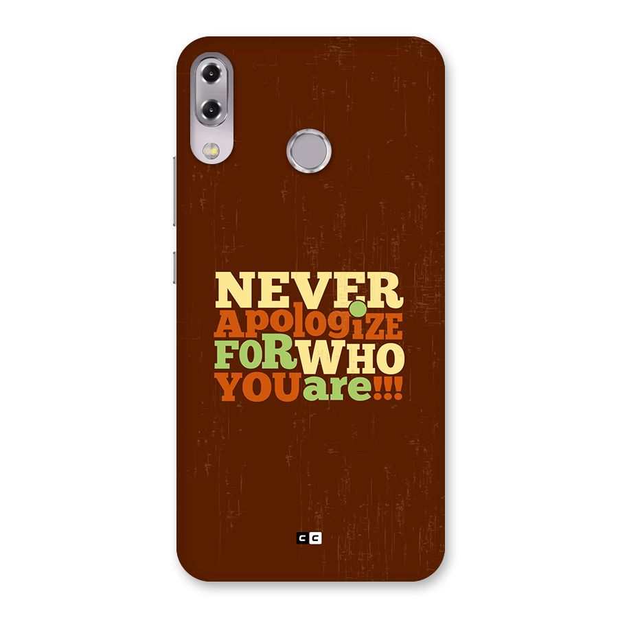 Never Apologize Back Case for Zenfone 5Z