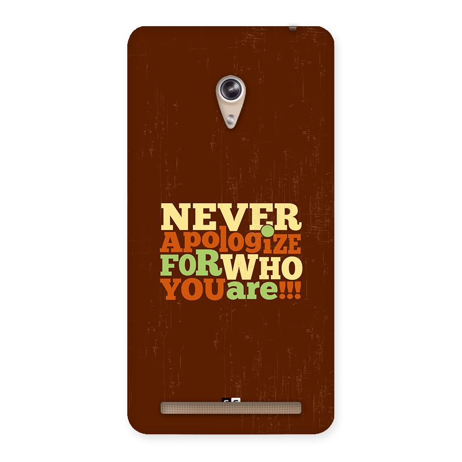 Never Apologize Back Case for Zenfone 6